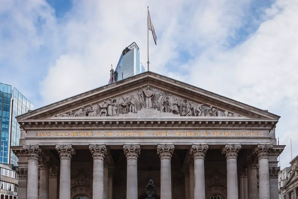 Bank of England in London im Vereinigten Königreich