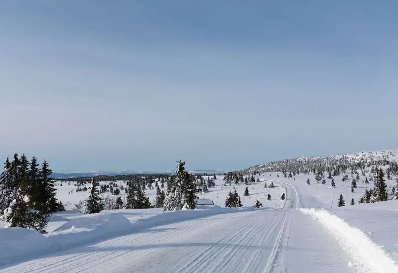 Loipe Langlaufen in Lillehammer Norwegen