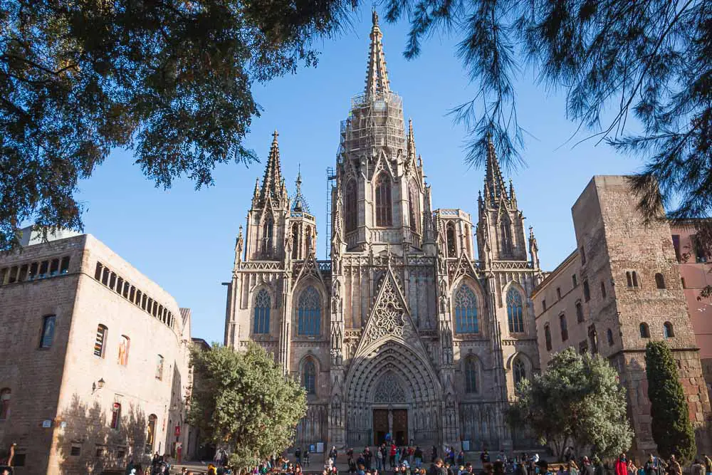 Kathedrale La Seu von Barcelona in Barcelona in Spanien Kathedrale La Seu von Barcelona in Barcelona in Spanien
