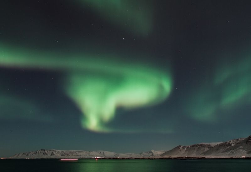 Nordlichter in Reykjavik in Island