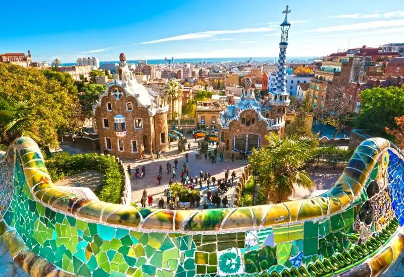 Park Güell in Barcelona in Spanien Park Güell in Barcelona in Spanien