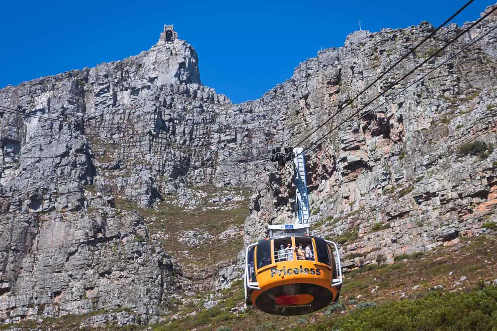 Tafelberg Seilbahn in Kapstadt in Südafrika