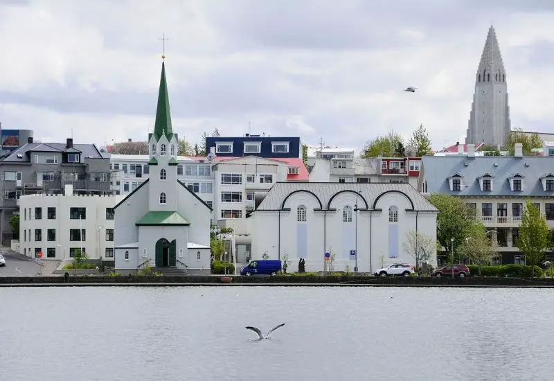 Tjörnin in Reykjavík in Island