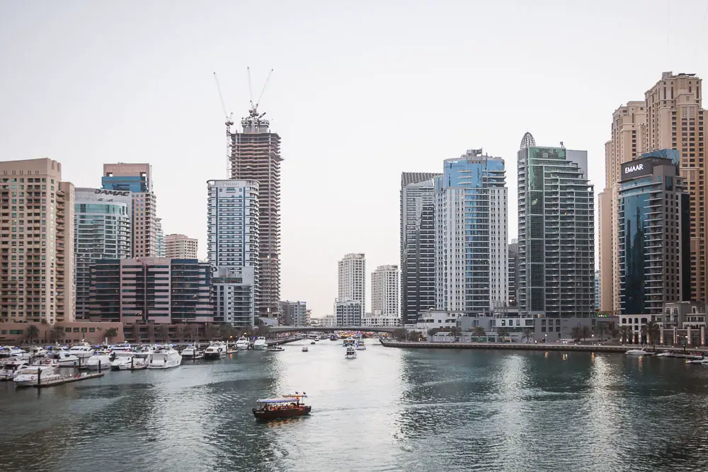 Dubai Marina in Dubai in den Vereinigten Arabischen Emiraten