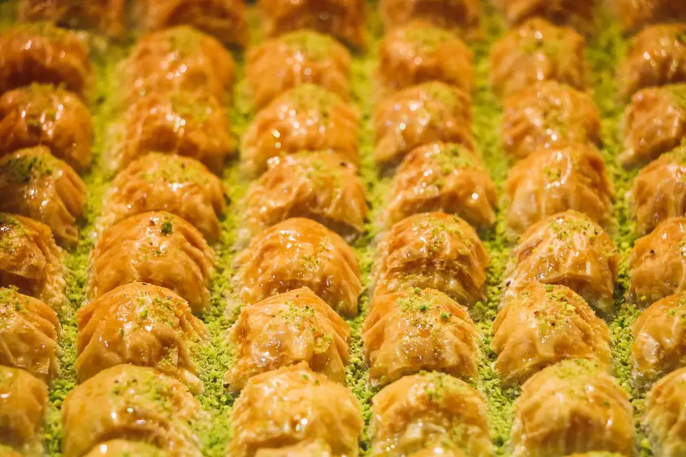 Baklava in einem Laden in der Türkei Baklava in einem Laden in der Türkei