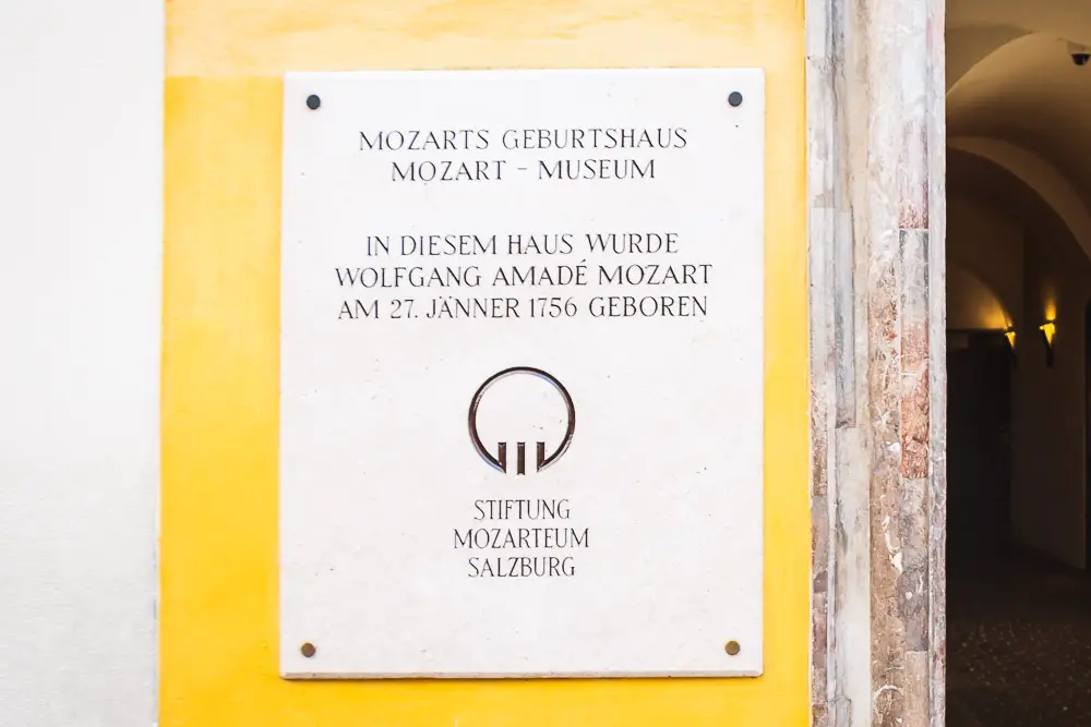 Mozarts Geburtshaus in Salzburg in Österreich Mozarts Geburtshaus in Salzburg in Österreich