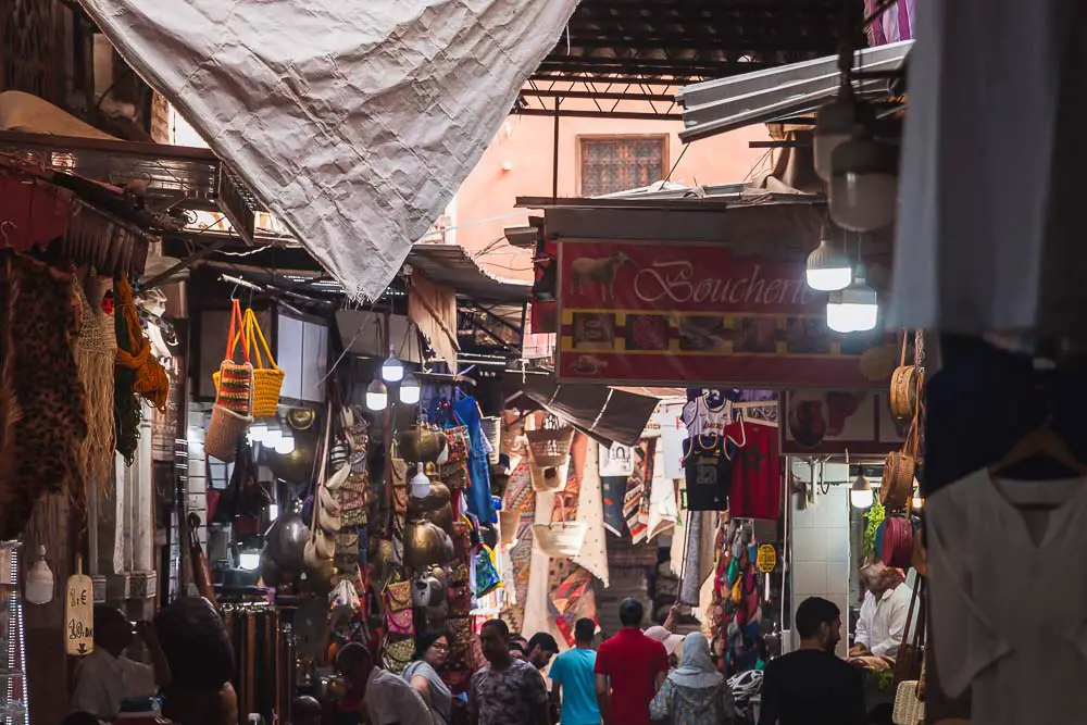 Souk in Marrakesch in Marokko