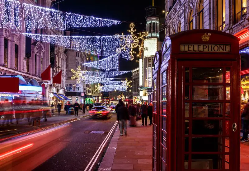 Weihnachten in London im UK