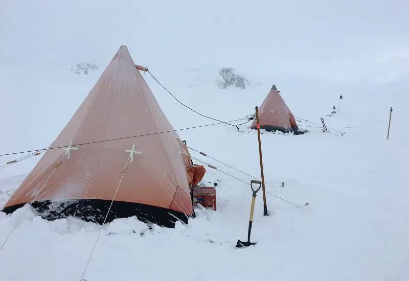 Camping Zelte in der Antarktis