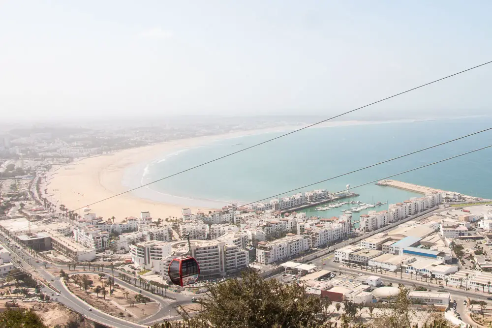 Corniche in Agadir in Marokko