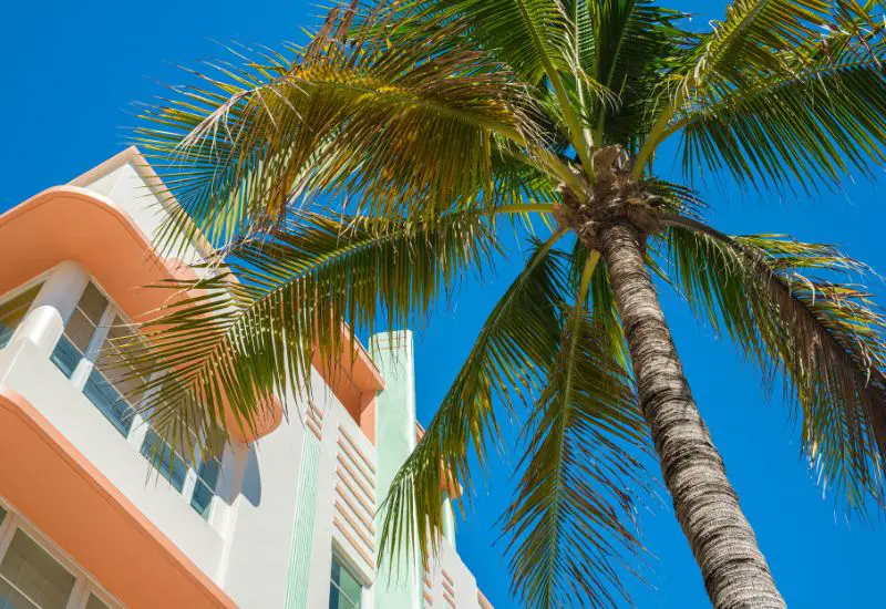 Art Deco Historic District in Miami in Florida USA