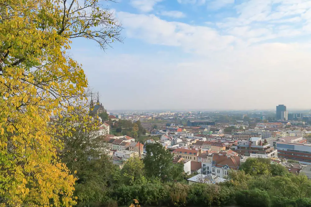 Ausblick von der Burg auf die Altstadt von Brno (Brünn) in Tschechien