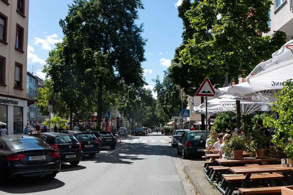 Berger Straße in Frankfurt am Main in Deutschland