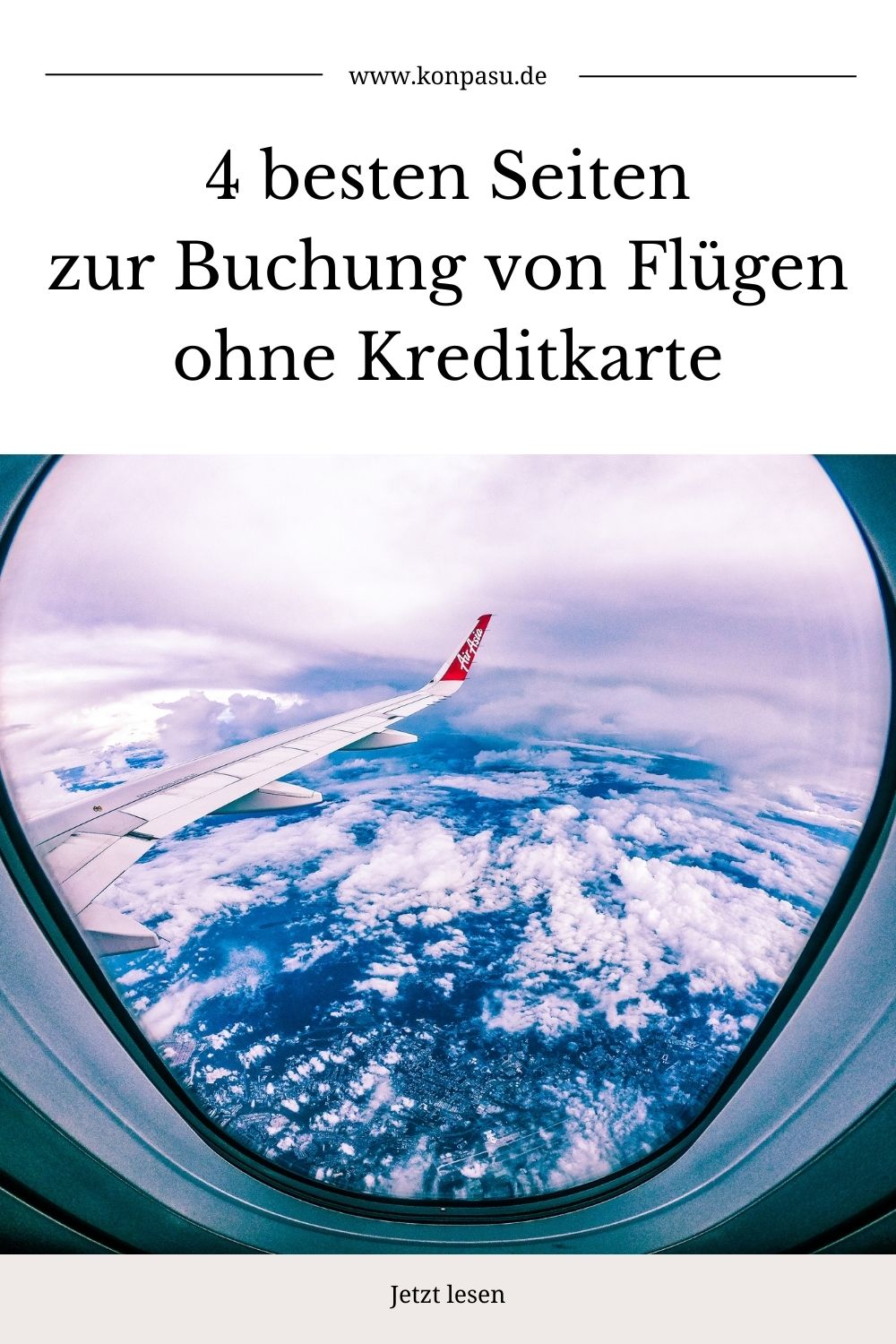 4 Seiten zur Buchung von einem Flug ohne Kreditkarte