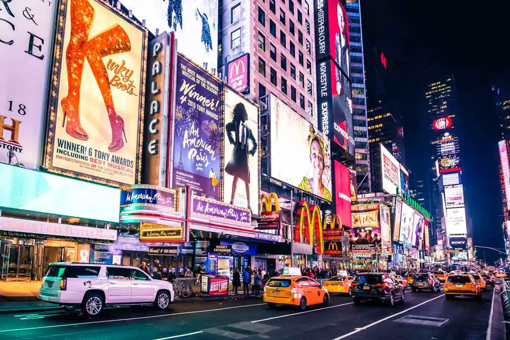 Theater am Broadway in New York in den USA