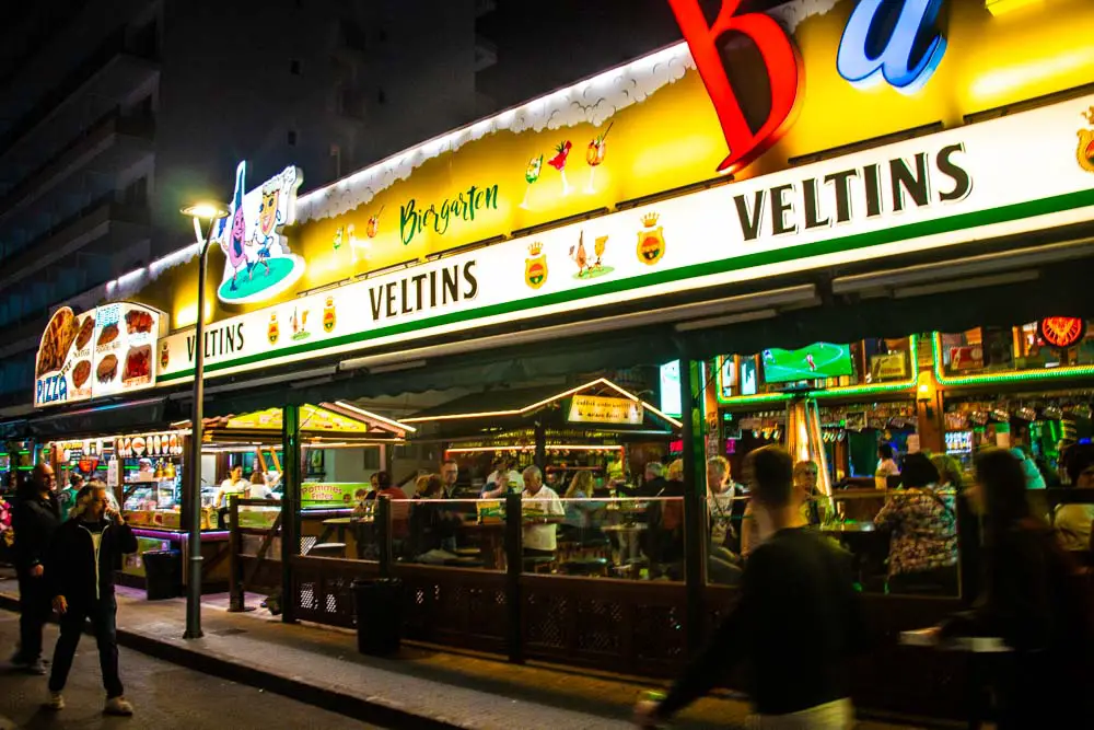 Biergarten im Ballerman auf Mallorca in Spanien