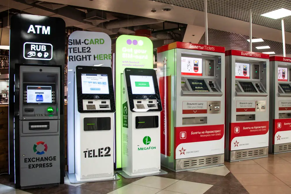 Geldautomat und Automat Öffentlicher Verkehr in Russland Geldautomat und Automat Öffentlicher Verkehr in Russland