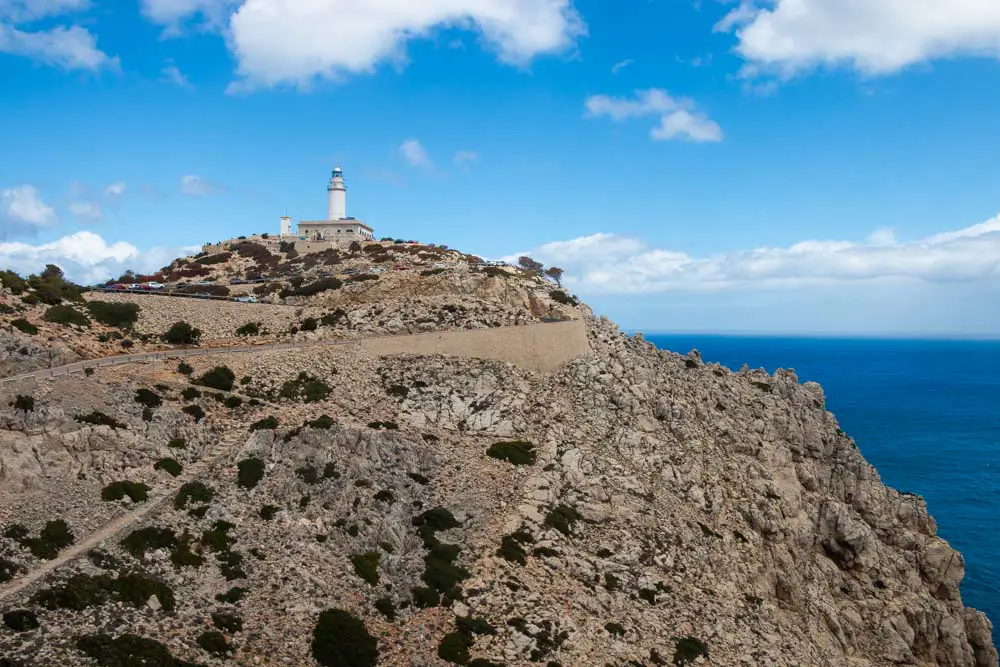 Leuchtturm am Kap Formentor auf Mallorca in Spanien