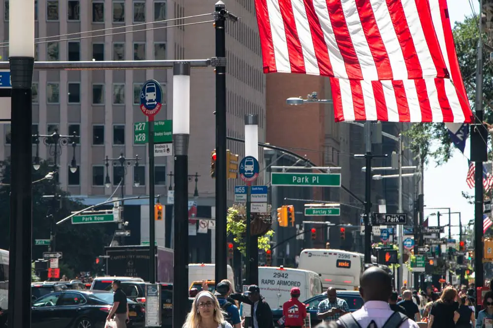 Straße in Manhattan in New York in den USA