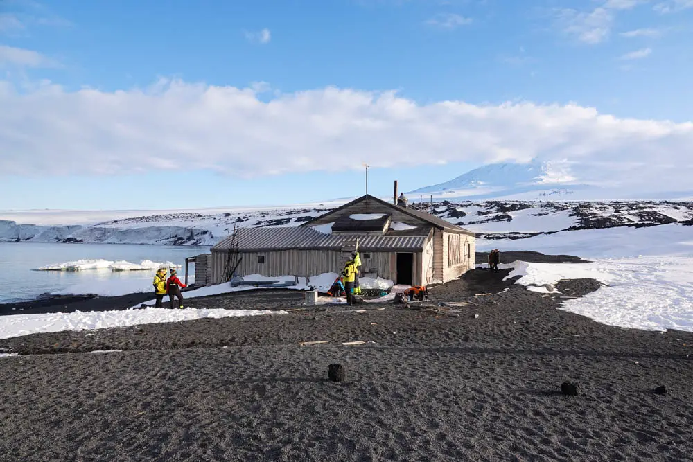 Hütte in der Antarktis Historische Stätte