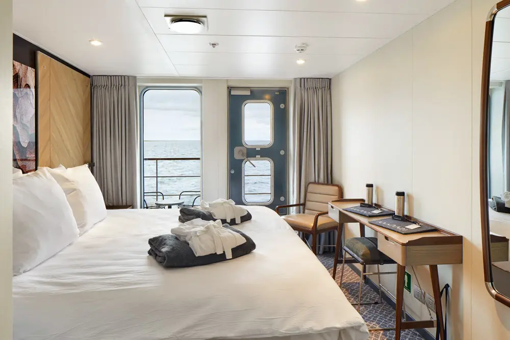 Single Veranda Kabine der Magellan Explorer von Antarctica21 Single Veranda Kabine der Magellan Explorer von Antarctica21